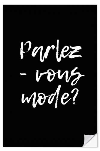 Adesivo murale Parlez-vous mode?