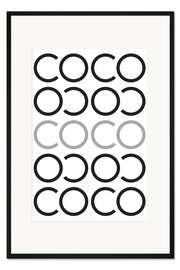 Gerahmter Kunstdruck Coco Grafik