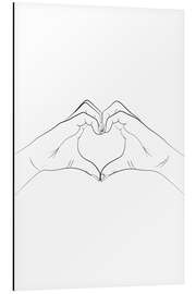 Magnettafel Hand Herz