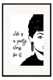 Gerahmter Kunstdruck Audrey Hepburn Zitat
