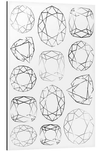 Aluminium print Diamonds illustration