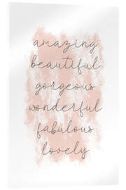 Obraz na szkle akrylowym Amazing empowering quote - Martina illustration