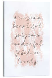 Canvas print Amazing empowering quote - Martina illustration