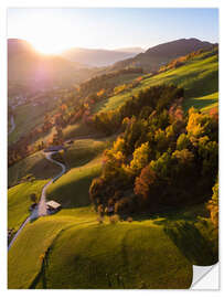 Wall sticker Autumn in the valley, South Tyrol, Italy