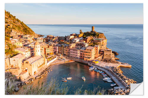 Wall sticker Vernazza at sunset, Cinque Terre, Italy