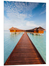 Foam board print Pier in luxury resort, Maldives