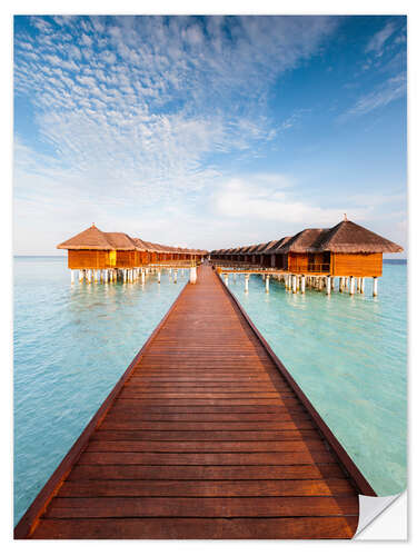 Naklejka na ścianę Pier in luxury resort, Maldives