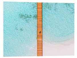 Hartschaumbild Luftaufnahme der Anlegestelle