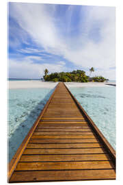 Obraz na szkle akrylowym  Jetty to dream island in the Maldives - Matteo Colombo