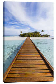 Lærredsbillede  Jetty to dream island in the Maldives - Matteo Colombo
