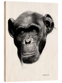 Holzbild Chimp 01