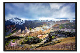 Gerahmter Kunstdruck Landmannalaugar Bunte Berge