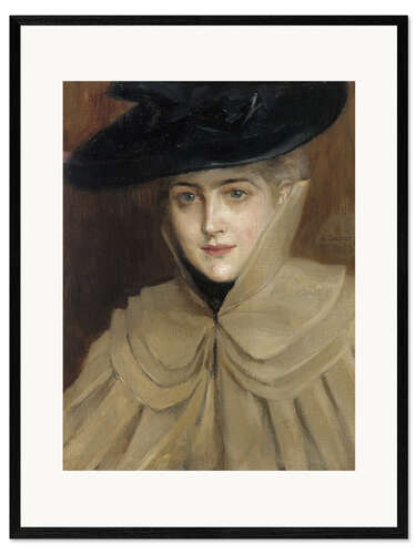 Impression artistique encadrée Portrait d'une jeune femme