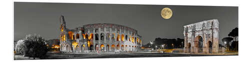 Foam board print Colosseum in the moonlight