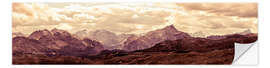 Wall sticker Dolomites shrouded in bronze