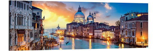 Aluminium print Venice in the evening