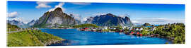 Acrylglas print Panorama of Lofoten Archipelago