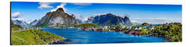 Aluminium print Panorama of Lofoten Archipelago