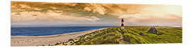 Foam board print Elbows-on-Sylt in the evening glow - Art Couture