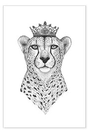 Wall print  Queen Cheetah - Valeriya Korenkova