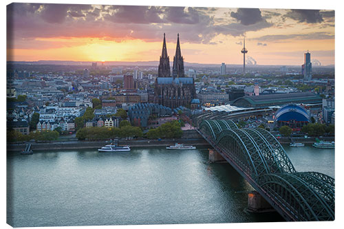 Lerretsbilde Sunset over Cologne