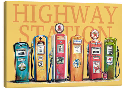 Canvas print Highway Station