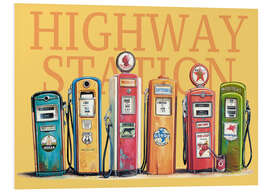 Foam board print Highway Station