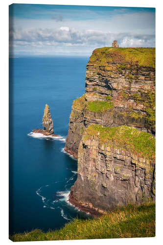 Canvas print Cliffs of Moher Castle, Ireland