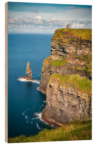 Tableau en bois Falaises de Moher, Irlande