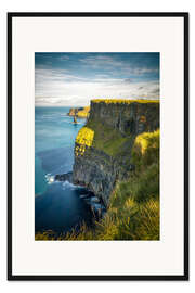Gerahmter Kunstdruck Cliffs of Moher am Morgen, Irland