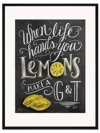 Gerahmter Kunstdruck Gin Tonic (Englisch)