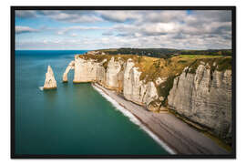 Gerahmter Kunstdruck Etretat, Normandie, Frankreich