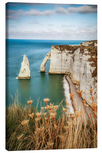Canvas print View of the cliffs of Etretat, France, Normandy