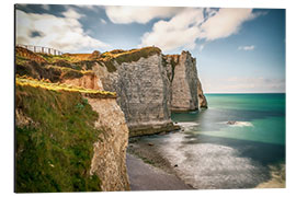 Alubild Ein Tag am Meer, Normandie, Frankreich