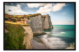 Gerahmter Kunstdruck Ein Tag am Meer, Normandie, Frankreich