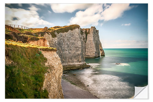 Selvklebende plakat A day at the sea, Normandy, France