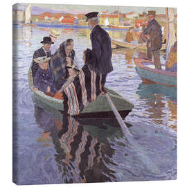 Quadro em tela Church-Goers in a Boat