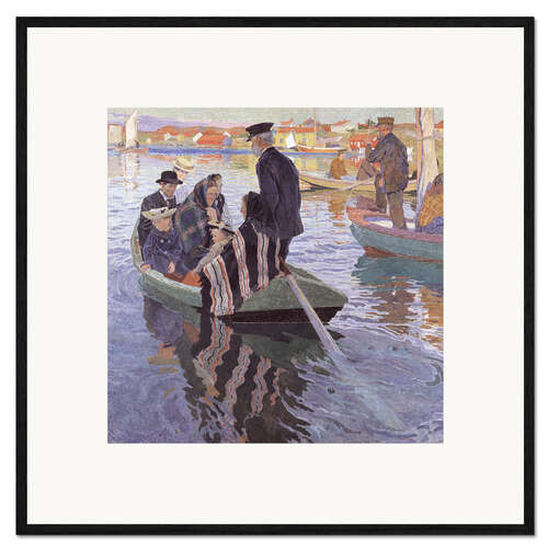 Framed art print Church-Goers in a Boat