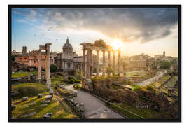 Gerahmter Kunstdruck Das Forum Romanum in Rom, Italien