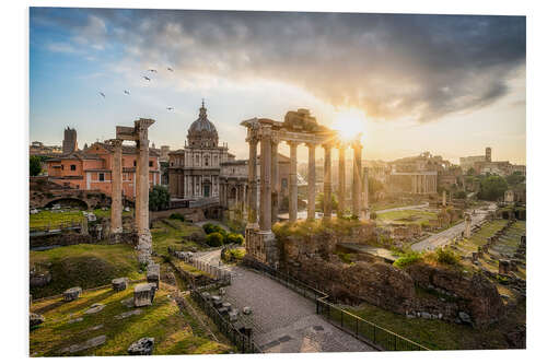 Hartschaumbild Das Forum Romanum in Rom, Italien