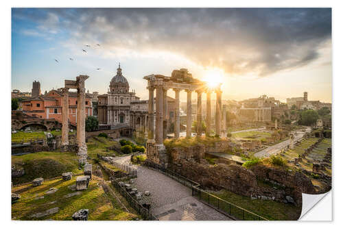 Naklejka na ścianę The Roman Forum in Rome, Italy