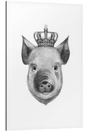 Aluminium print King Pig