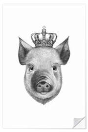 Naklejka na ścianę King Pig