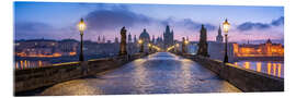 Acrylglasbild Panorama der Karlsbrücke in Prag, Tschechische Republik