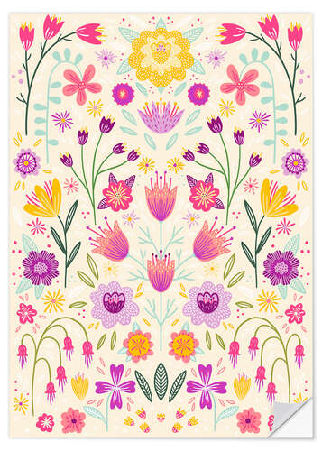 Wall sticker Floral symmetry