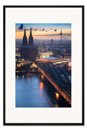 Gerahmter Kunstdruck Abend in Köln