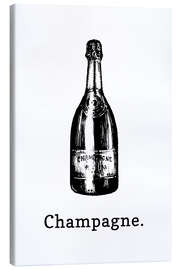 Stampa su tela  Bottiglia di Champagne