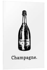 Foam board print Champagne Bottle