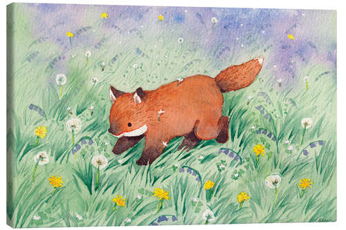 Canvas print Fox in the meadow