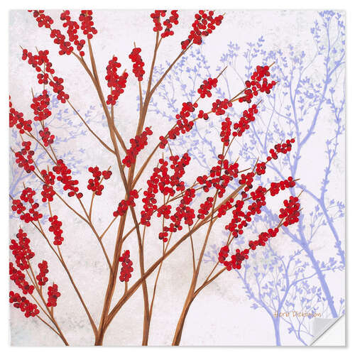 Wall sticker Red Berries 